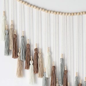 Macrame ทอพู่แขวนผนังตกแต่งสำหรับตกแต่งบ้านสไตล์โบโฮ,ห้องเนอสเซอรี่ - Product Image 3