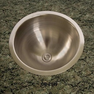 Hammerd อ่างล้างจานกลมสีเงินเคลือบทองแดงสำหรับห้องน้ำ - Product Image 1