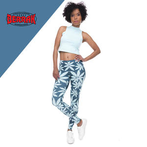 Fashion Leggings Mint Weed Printing Fitness Legging High <b>Stretch</b> Leggins High Waist Slim Sexy Legins <b>Trouser</b> <b>Women</b> Pants - Product Image 5