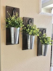 Hot selling galvanized planters in customized shape size and colors wall hanging flower <b>pot</b> planters for decoration and plants - Product Image 4