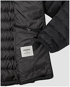 Blouson matelassé épais à capuche pour homme, col montant, 100 % polyester, imperméable, respirant, écologique, hiver, OEM - Product Image 6