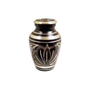 Urna de recuerdo de cremación pequeña, pata de mascota negra, Urne - Product Image 3