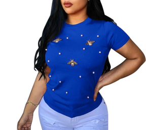 เสื้อยืดผ้าคอตตอนพิมพ์ลายสำหรับผู้หญิงเสื้อยืดสไตล์ใหม่ทำจากผ้าฝ้าย100% ออกแบบโลโก้ได้ตามต้องการ - Product Image 4