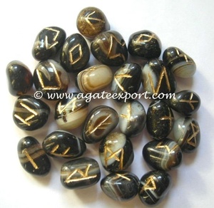 Juego de Runas de Ónix Negro al por Mayor, Conjuntos de Piedras Rúnicas - Product Image 1