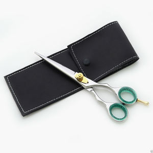 Ciseaux de coiffure professionnels en acier inoxydable avec revêtement en titane arc-en-ciel, 5,5 pouces, avec étui en cuir PU, ciseaux de barbier durables - Product Image 3