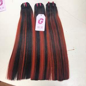 Mèches naturelles vierges avec racines, cheveux bruts non traités, vierges et alignés, tissage en os, couleur lisse - Product Image 1