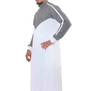 2021 2020 Islamic Muslim Arab Men's Clothing Custom Men Thobe With Long Short Sleeve Daffah Wholesale Pocket Design Jubbah