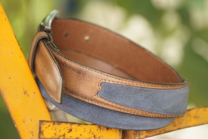 Cinturones de piel auténtica para hombre, cinturones de diseño personalizados, de alta calidad, Color gris - Product Image 2