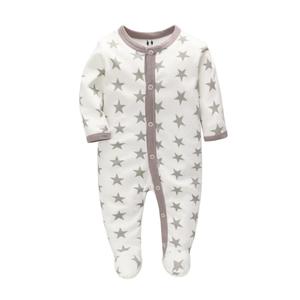 Pelele liso de 100% algodón para bebé, Pijama sin pie para las cuatro estaciones, ropa para bebé recién nacido - Product Image 3