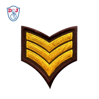 Écussons personnalisés Emblème de rang Insignes brodés pour accessoires de vêtement d'uniforme