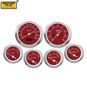 Manomètre blanc avec plaque rouge, pointeur blanc, pression d'huile, pression du carburant, température de la tension, compteur de vitesse RPM, jauge classique de voiture, 12 v 52mm 85mm - Product Image 2