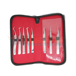 Kit de pinzas para cejas, estuche de transporte Raxine gratis, color personalizado y logotipo, 8 unidades - Product Image 1