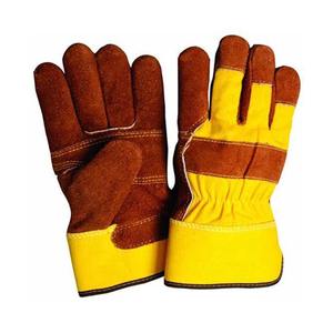 Guantes de seguridad industrial de alta resistencia para hombres y mujeres Guantes de trabajo de cuero para todas las estaciones con diseño de cuero dividido Cómodo Durable - Product Image 5