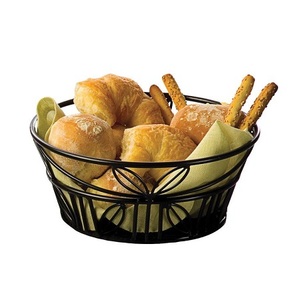 Corbeille à pain de taille et de forme personnalisées Corbeille à pain en fil de fer de couleur noire de qualité exclusive pour vente à chaud - Product Image 6