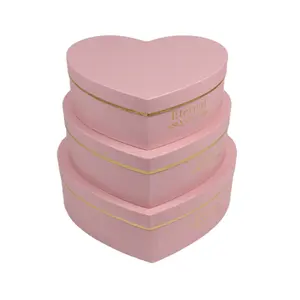 Set of three phnom penh heart-shaped flower box rose flower gift box air lover day gift box factory