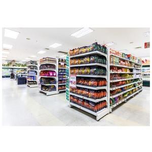 Trung Quốc Nhà Cung Cấp Kim Loại Tường Rack Corner Đơn Vị Thuận Tiện Tạp Hóa Sử Dụng Siêu Thị Kệ Gondola Đơn Vị - Product Image 2