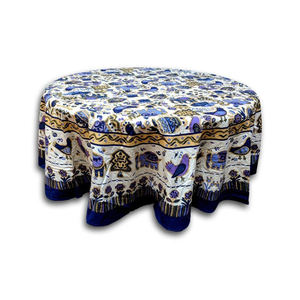 Proveedor a granel Nuevo diseño personalizado 100% algodón Mantel redondo de alta calidad Mantel bordado - Product Image 1