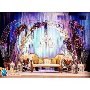 Nueva decoración de escenario de boda, accesorios de Metal de hierro forjado y estilos de arco, accesorios de hierro de Metal para escenario de boda - Product Image 1