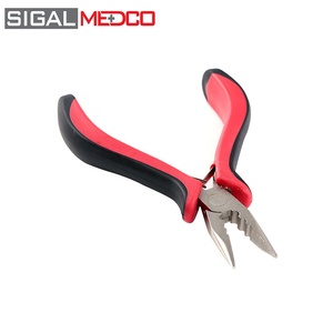 SIGAL MEDCO High Quality Stainless Steel Long Curved Nose Keratin <b>Pliers</b> Free Sample Hair Extension <b>Tool</b> - Product Image 6