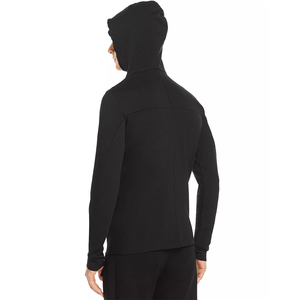 Sudaderas con capucha personalizadas de alta calidad al por mayor, nuevo diseño, para hombre, color negro, con cremallera, de algodón puro. - Product Image 5