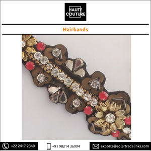 Bandeaux pour femmes et filles, tenue en métal doré, artisanal à la main, avec fleurs en or,, prix en vrac - Product Image 2