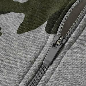 Sudadera con capucha para hombre, con diseño personalizado de sublimación, cremallera completa, chándal de camuflaje, venta al por mayor - Product Image 4