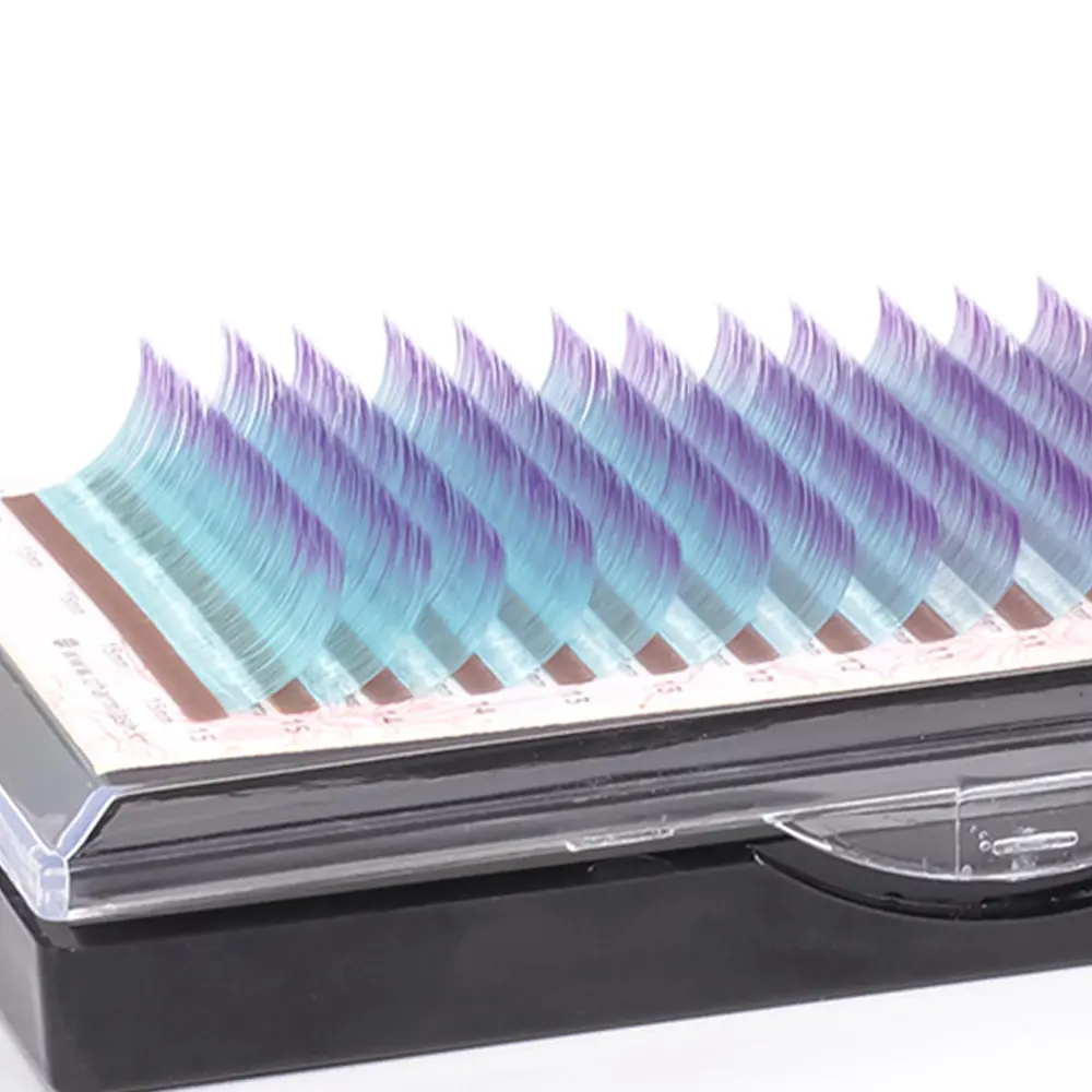 Korea eyelash extensions colorful individual lashes lash world vietnam wholesale eyelash best company manufacture factory