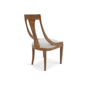 Artdeco-Silla de comedor de 2 plazas, juego de comedor de madera maciza, acabado rústico natural - Product Image 3