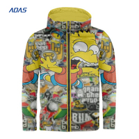 Veste coupe-vent imperméable pour homme avec fermeture éclair Logo personnalisé Impression 3D pleine sublimation Protection UV personnalisée grande taille pour unisexe