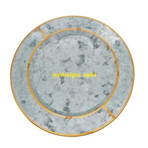Haute qualité galvanisé à la main pour plaque de chargeur nouveauté indien élégant Top vente écologique fournisseur d'assiettes de service - Product Image 1