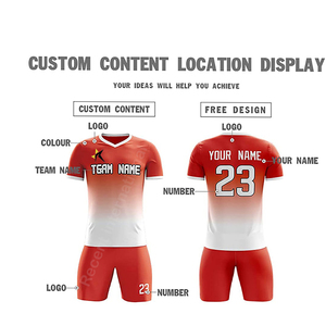 Maillot de football de haute qualité à col en V, imprimé par transfert thermique, design personnalisé, 100% polyester, imperméable, respirant, fabriqué au Pakistan - Product Image 2