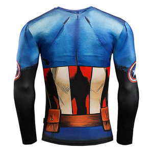 Chemises de protection anti-UV pour hommes, vente en gros, hauts de compression personnalisés imprimés, manches longues, surf, natation, pêche, vêtements de sport fitness - Product Image 3