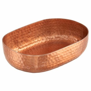 Bol de service moderne et élégant en cuivre et aluminium poli, fabriqué à la main, écologique, pour le stockage des fruits, emballé en carton, best-seller - Product Image 4
