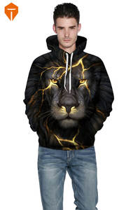 Sweat-shirt à capuche personnalisé 100% coton pour hommes, sweat-shirt tricoté à l'arrière brossé avec point contrasté - Product Image 5