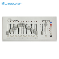 Console de contrôle d'éclairage de scène Liteputer 6CH DC12V 1A DMX-512/512 avec connecteurs XLR/RJ11, fonctions Chaser et Flash