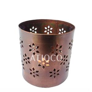 Classical Copper Indian Iron Votive Holder Beautiful Taper Design Home Festive Decoration Other Candle Jars & Lanterns - Product Image 2