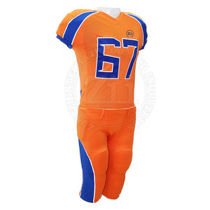 Tenues de football américain personnalisables avec logo, fabriquées en usine, respirantes, grandes tailles, 100 % polyester, vêtements d'équipe sur mesure - Product Image 3