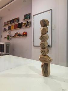 Pierres en bois empilées Tumi Ishi, pierres en bois, blocs de jouet pour bébé, pierres colorées - Product Image 3