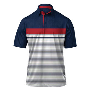 Camiseta Polo de Manga Corta para Hombre con Cuello Henley y Bolsillo en el Pecho, Fabricada con Mezcla de Poliéster y Algodón OEM - Product Image 4