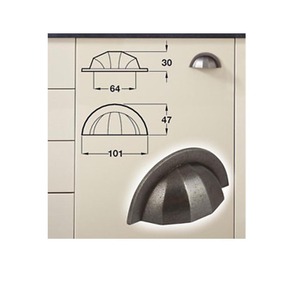 Nuevo diseño de hierro, plata, tiradores antiguos y vintage, manija de gabinete de taza, superventas y alta calidad, hecho en India, venta al por mayor - Product Image 1