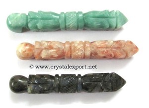 Curación Natural Fengshui herramienta Ojo de tigre Dorje Varitas tibetanas Vendedor superior Varitas curativas tibetanas en línea - Product Image 6