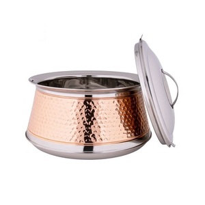 Steel And Copper Casserole <b>Dish</b> Hot Pot With Prime Quality Customized Size And Shape Wedding <b>Serving</b> Food Hot Pot - Product Image 2