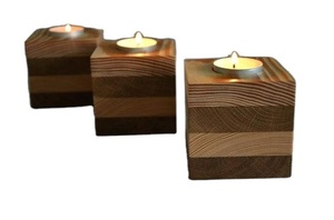 Bougeoir en bois massif de petite taille, 20 pièces, différentes tailles, pour l'intérieur et de petite taille, support de bougie ronde pour meilleure vente - Product Image 4