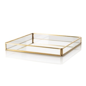 Set Three <b>Mirror</b> Serving <b>Tray</b> Modern Luxury Style Handmade Eco-Friendly High Quality Indian Origin Customized Shape Serving - Product Image 5