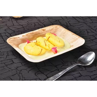 L'ensemble en bois biodégradable rectangulaire jetable du fabricant direct comprend des bols d'assiettes-pour les fêtes de mariage en palmier Areca
