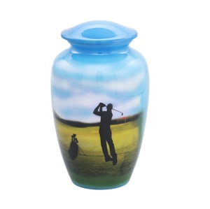 High Quality American Style Metal Design <b>Memorials</b> Engraved Cremation Urns - Product Image 1