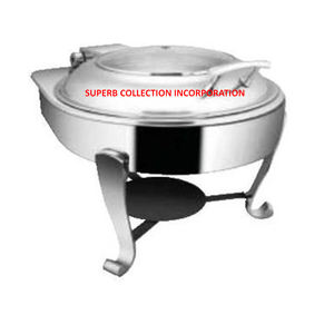 Chrome <b>Legs</b> Round Hydraulics Chaffing Dishes Stainless Steel Food <b>Warmer</b> Buffet on Sale - Product Image 1
