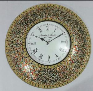 Hot Sell Elegant Mosaic Handmade Wall Clock Home Decor Premium Luxury Mosaic Mirror <b>Glass</b> Wall Clock - Product Image 4