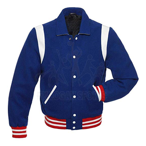 Chaqueta de béisbol informal para adolescentes, chaqueta de manga larga con botones, de lana, personalizada - Product Image 4
