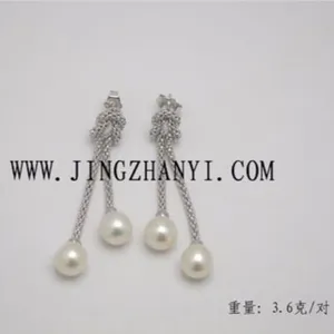 Jingzhanyi 보석 공장 디자인 및 제조 진주 귀걸이 담수 진주 보석 진주 보석
